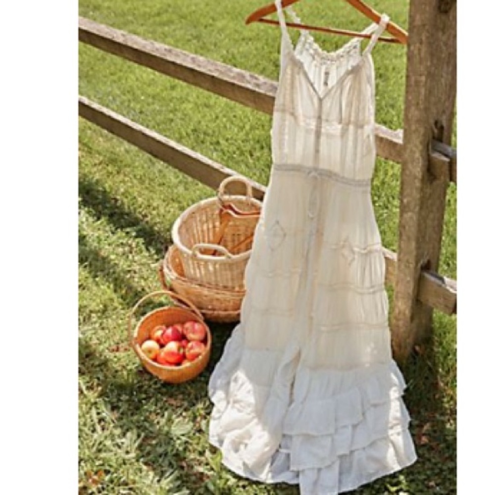Free People Cream High Low Dress